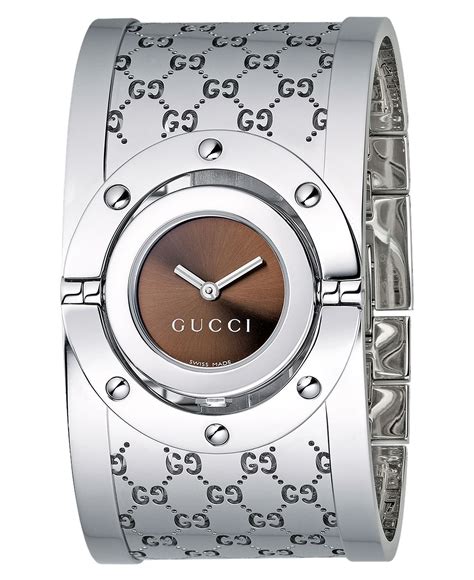 gucci womens rectangle bracelet watch with charms|Gucci stainless steel watch women's.